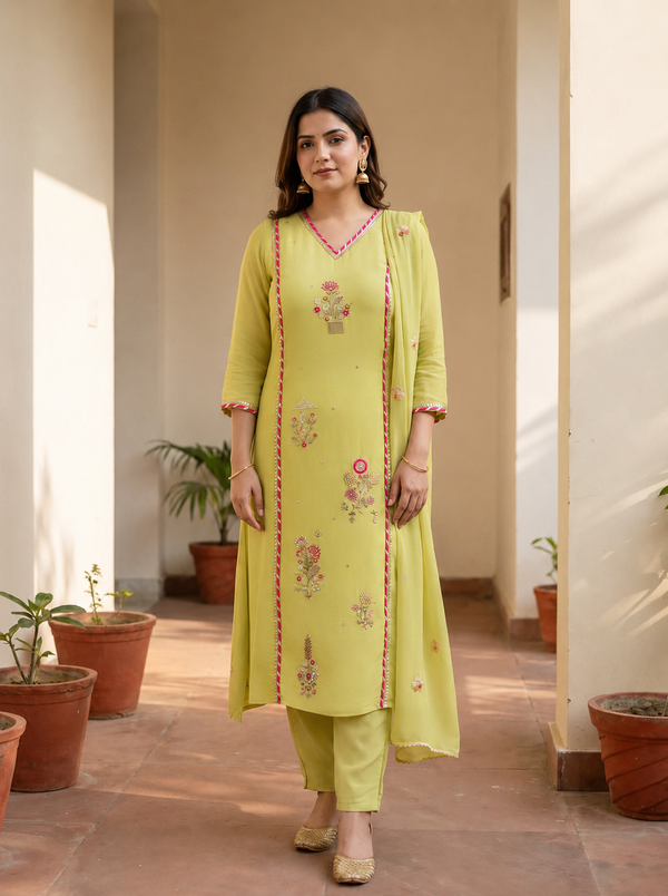 RAASHI - PREMIUM CREPE 3-PC SUIT SET