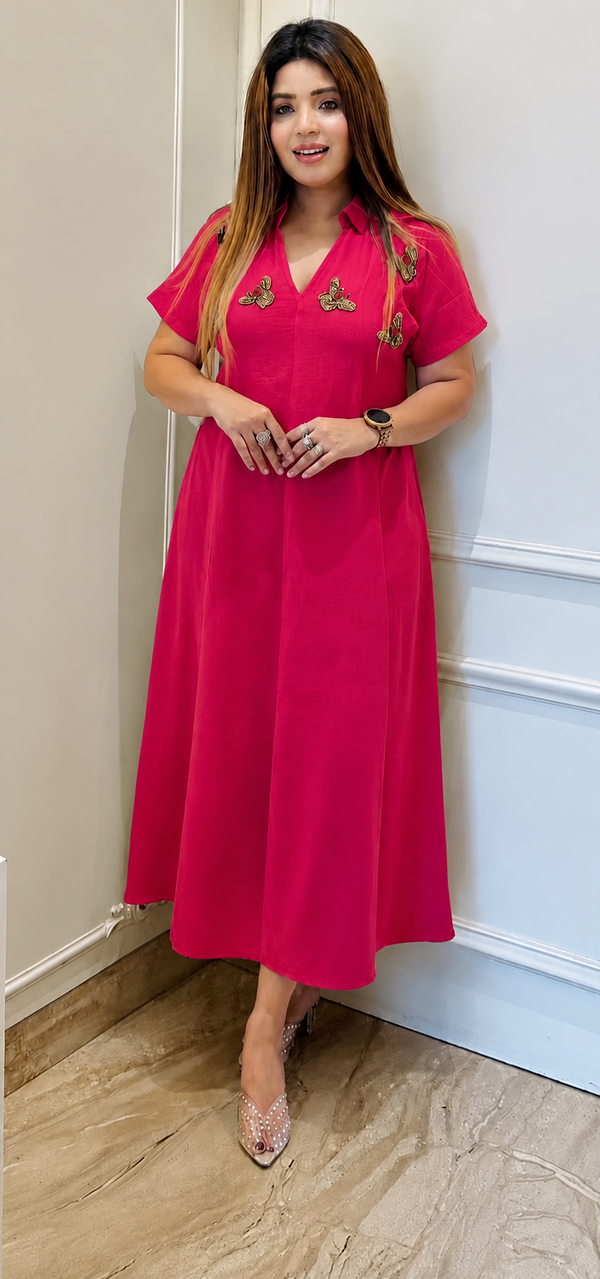 SELVIAH A-LINE DRESS WITH POCKETS