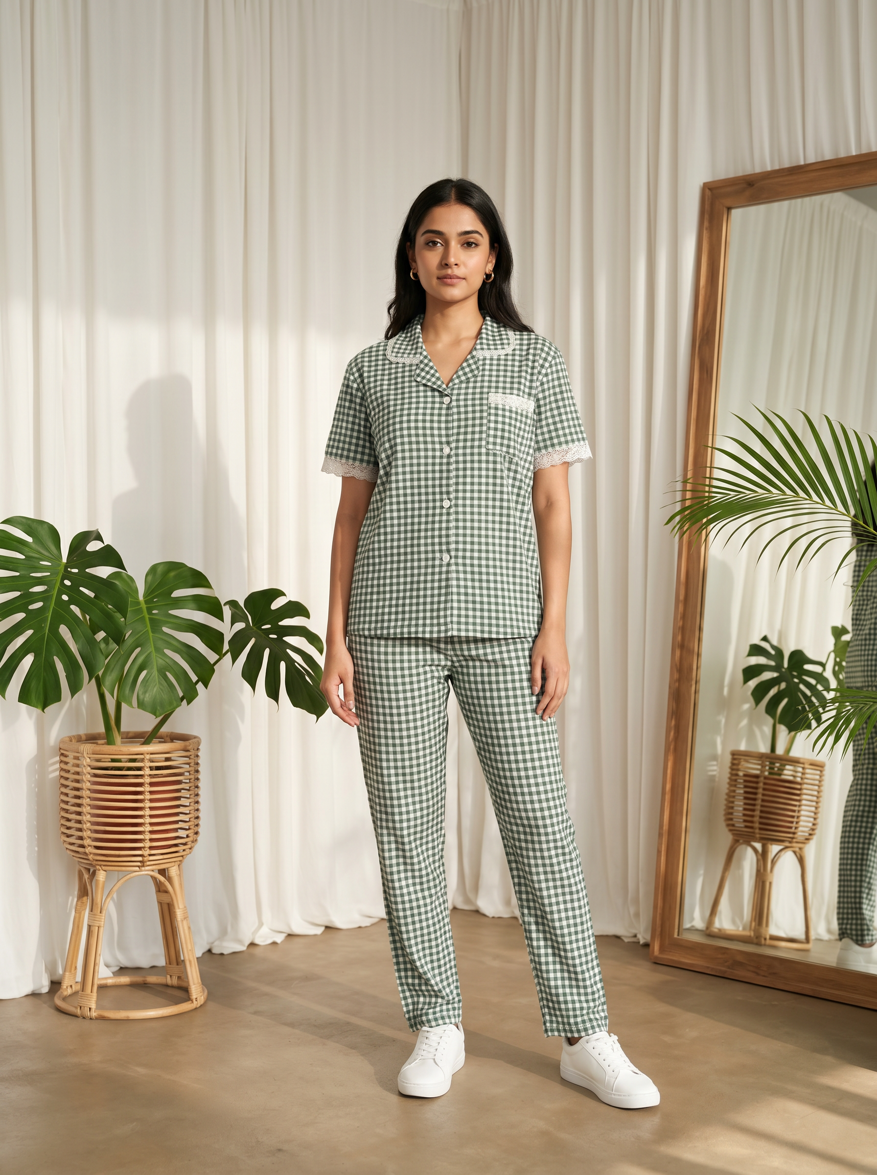Cotton Checks Loungewear