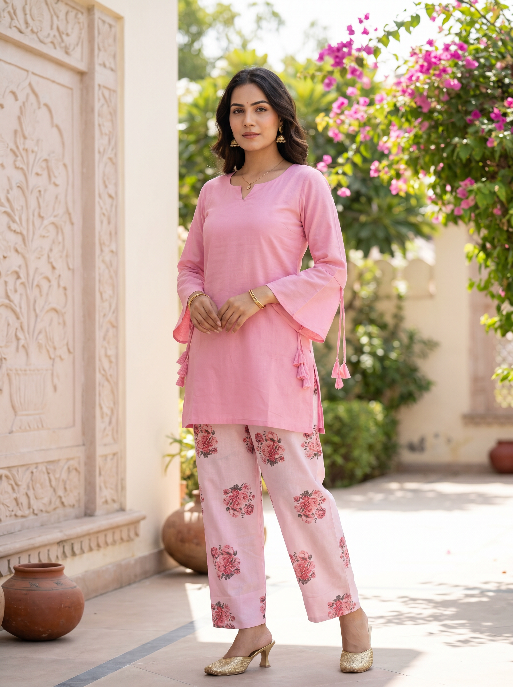 Fresh Pink Farshi salwar set