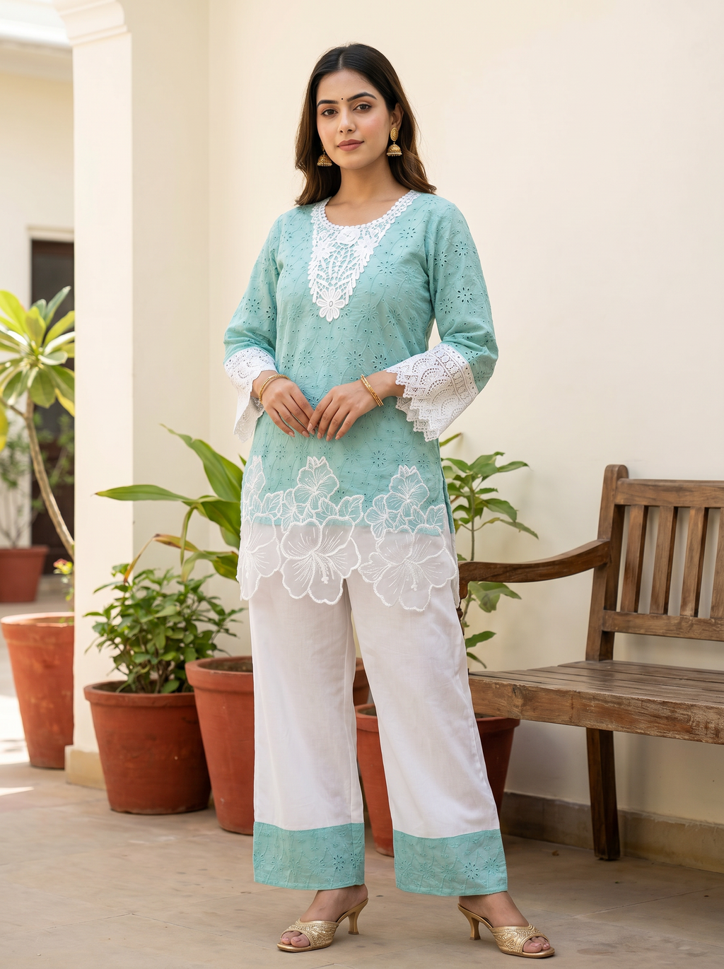 Mallika Farshi Salwar Set- Blue
