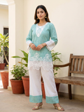 Mallika Farshi Salwar Set- Blue