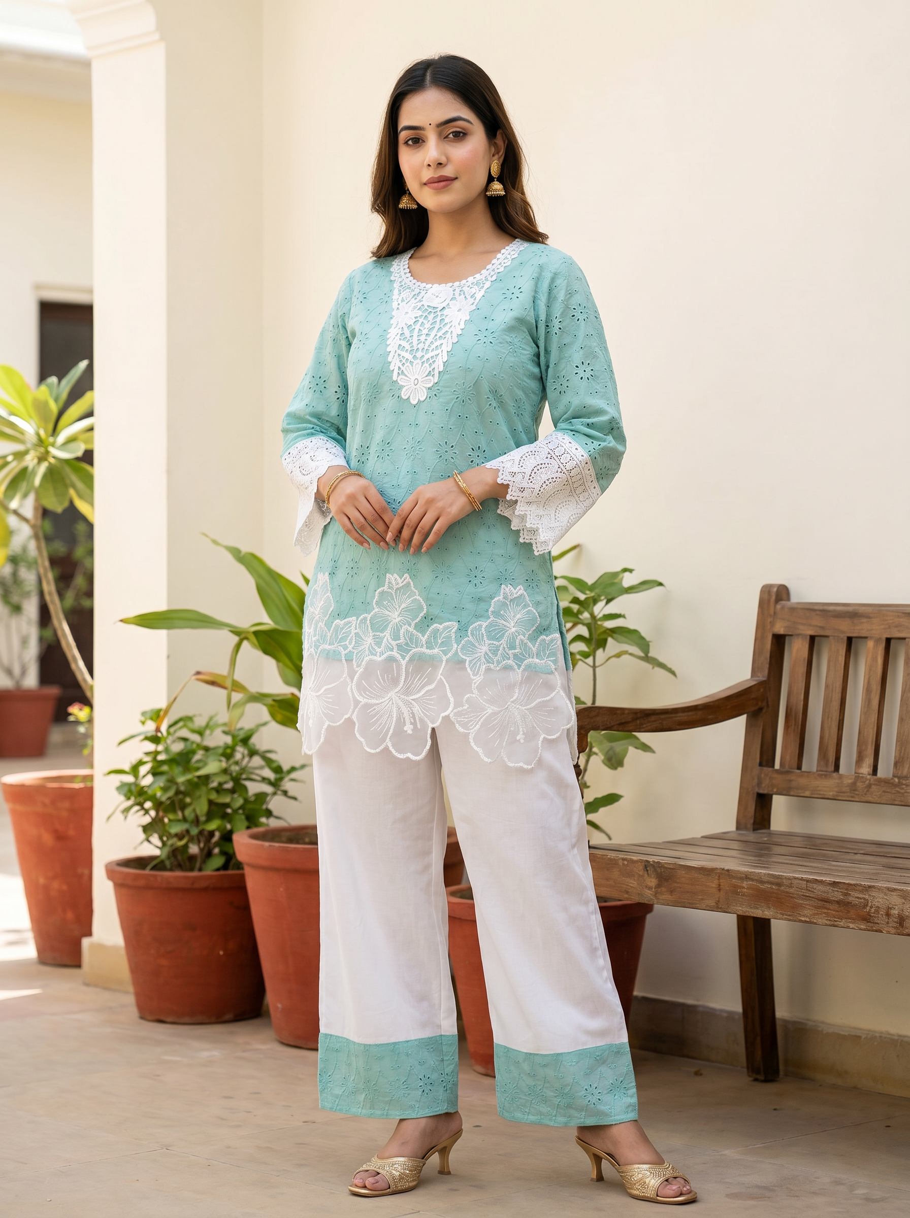Mallika Farshi Salwar Set- Blue