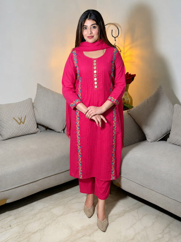 MYRAH 3-PIECE COTTON SUIT SET