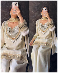 "SHIMMER GIRL" PREMIUM IVORY TISSUE 4-PIECE BUSTIER SET